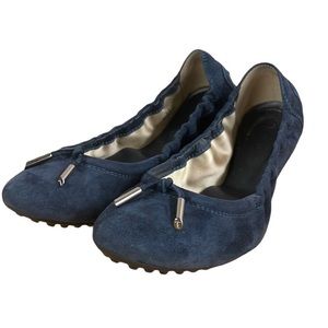 EUC Tod’s blue suede drivers ballet style slip ons 38 (8)